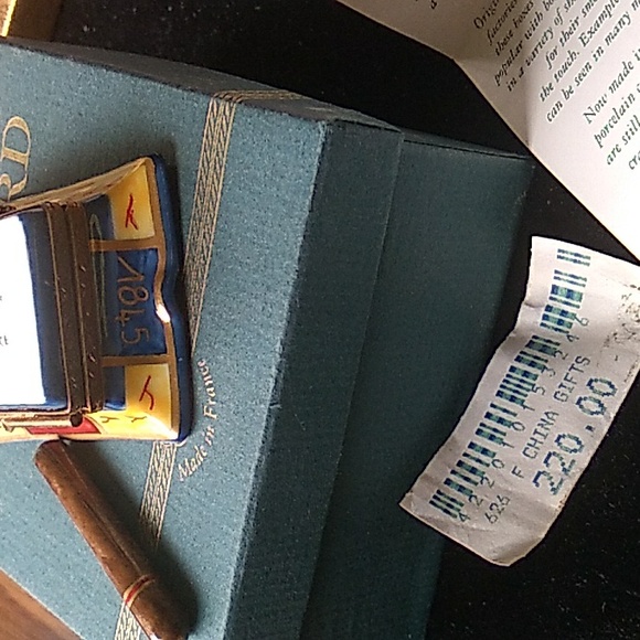 Rochard Limoges Box HUMIDOR w/ Cigar π«π· France Authentic - Picture 8 of 16